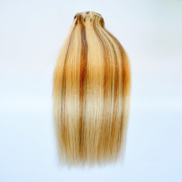 Mix color 20inch remy cuticle hair weft lp156